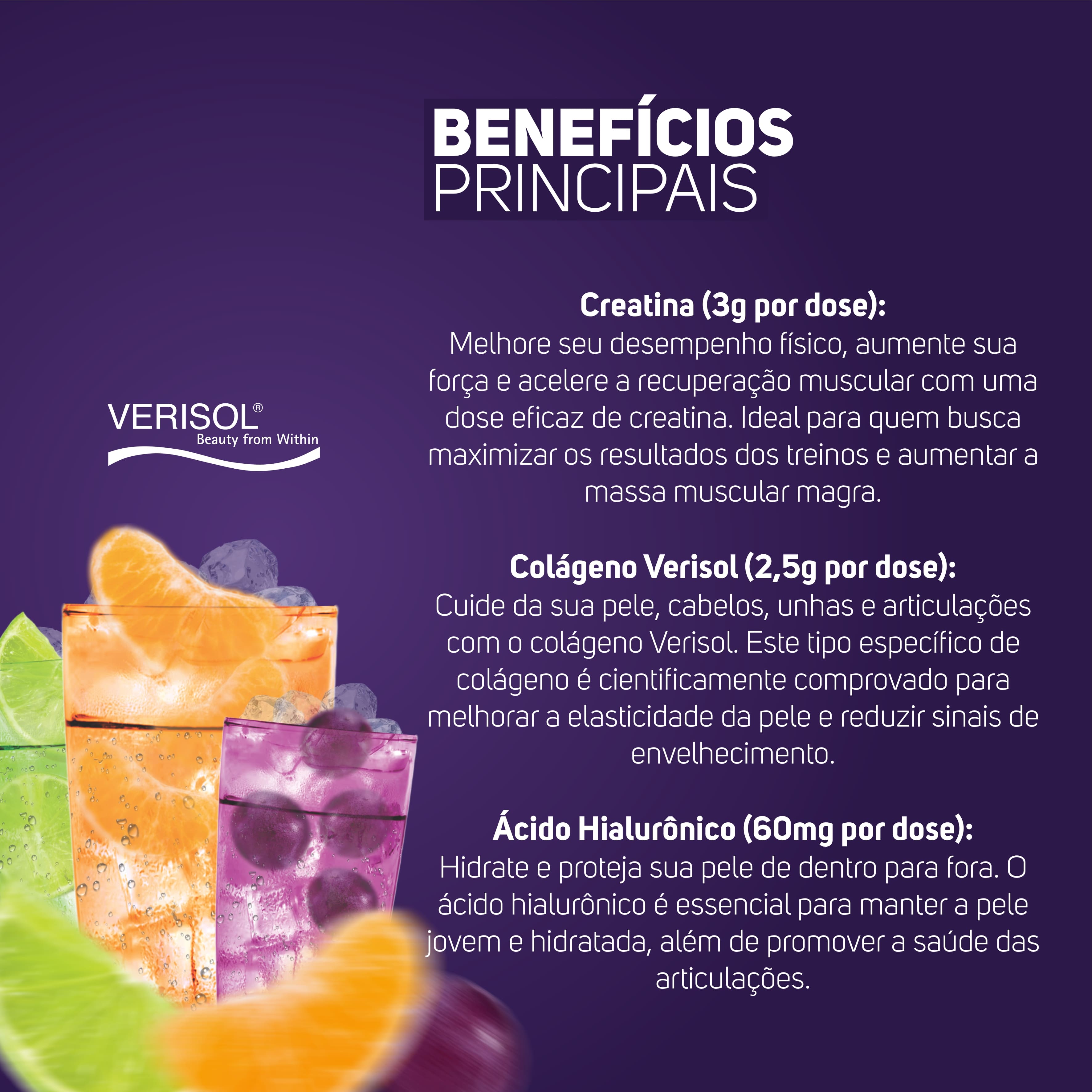 Creatina + Colágeno + Ácido Hialurônico 280g - Exx Nutrition