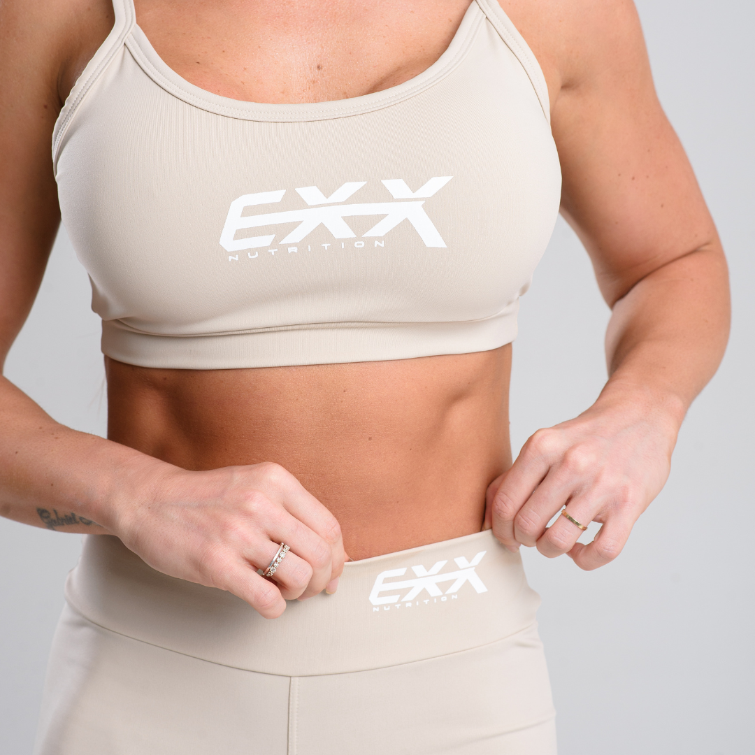 Conjunto Fitness Top + Shorts Bege