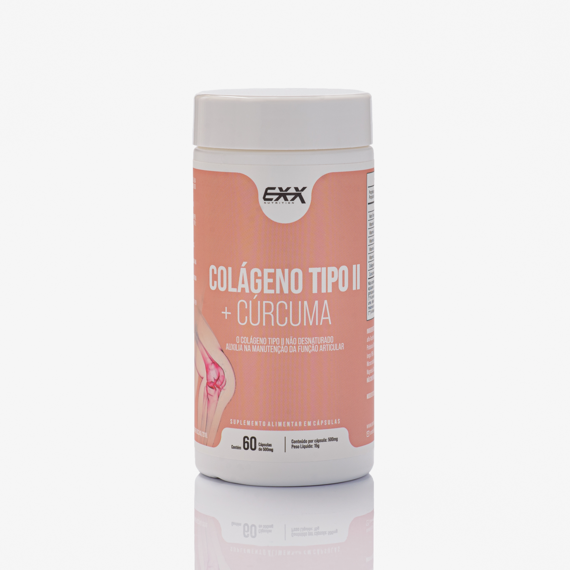 Colágeno tipo II + Cúrcuma- 60 caps -Exx Nutrition