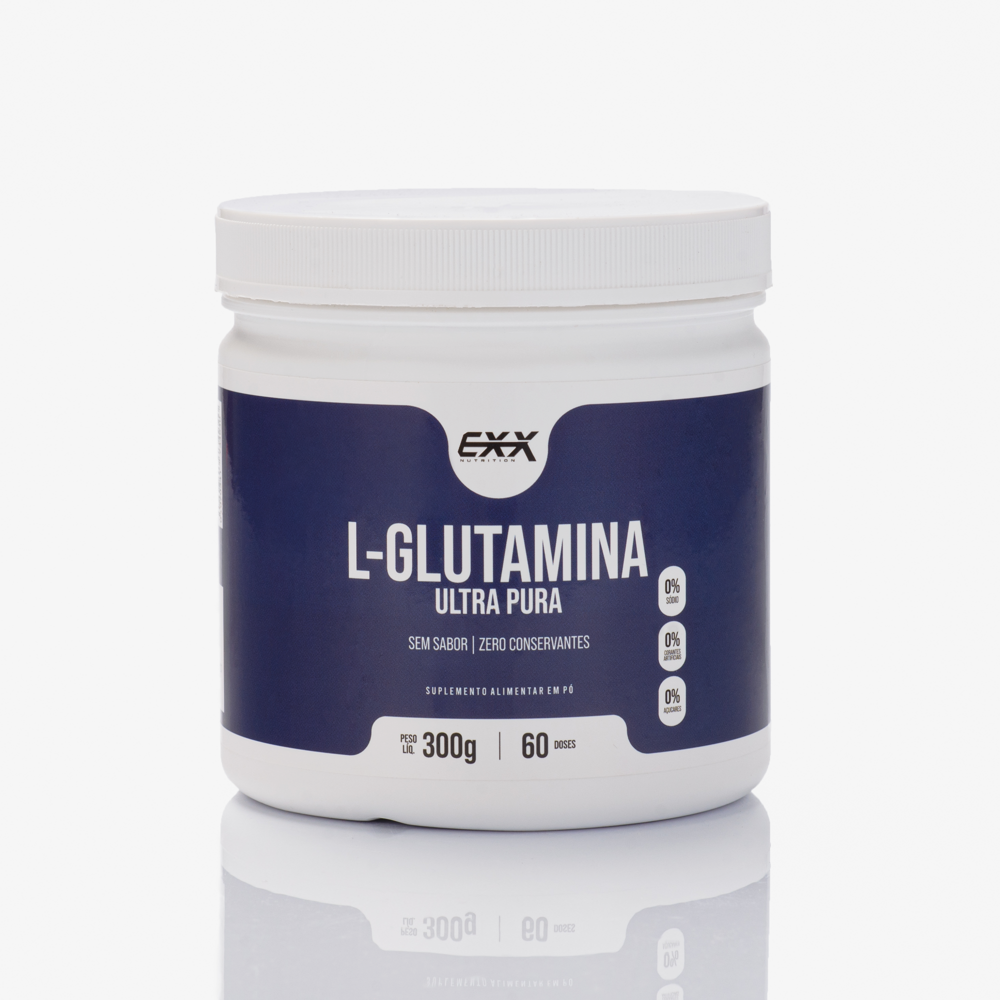 Glutamina 100% Ultra Pura L-glutamine Sem Sabor - Exx Nutrition