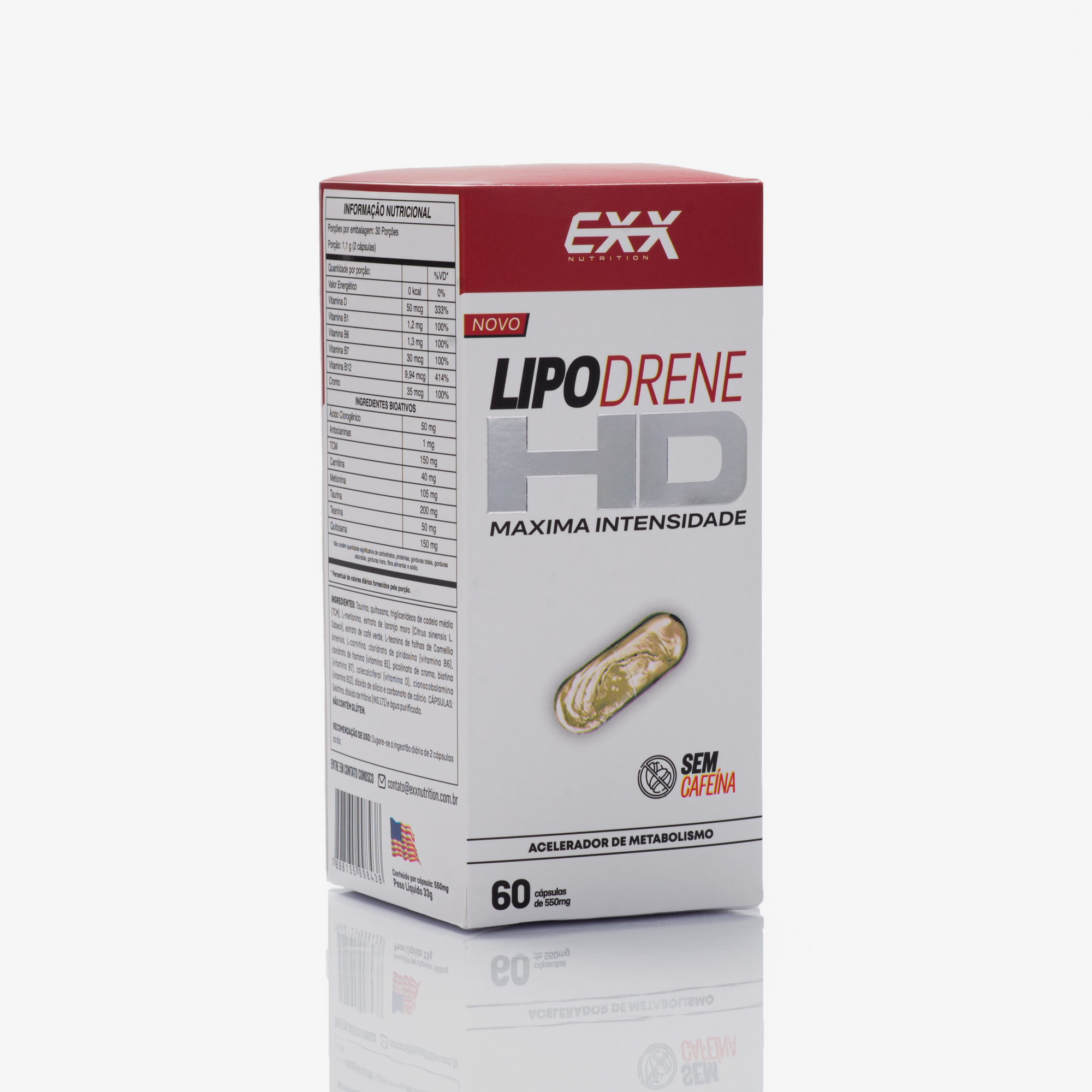LipodreneHD - Sem Cafeína - Termogênico - Exx Nutrition