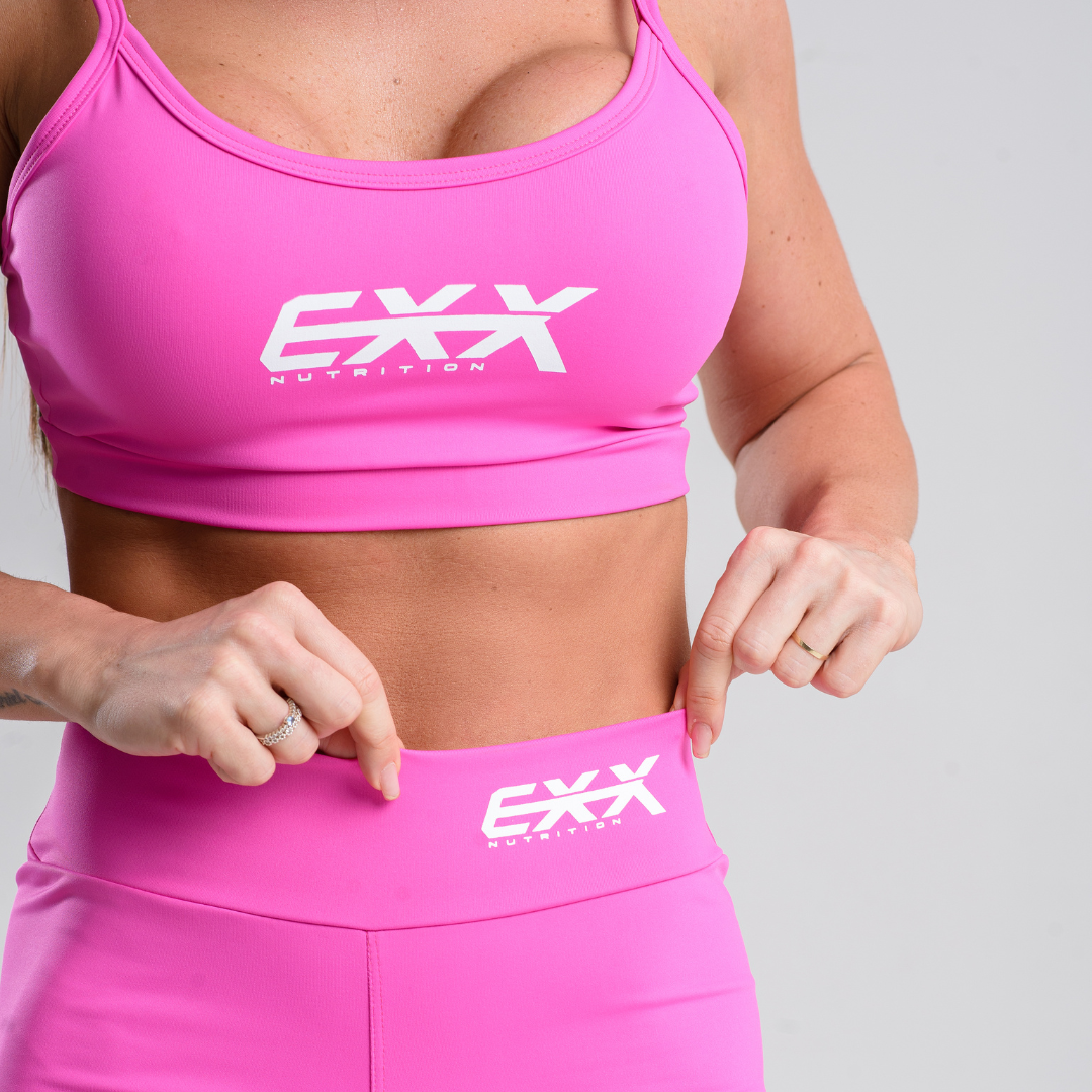 Conjunto Fitness Top + Shorts Pink