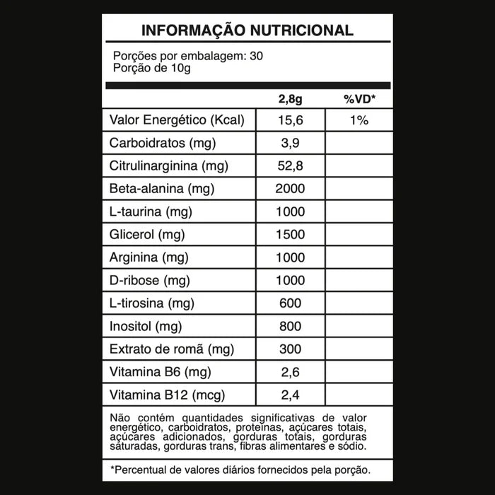 Tabela Nutricional