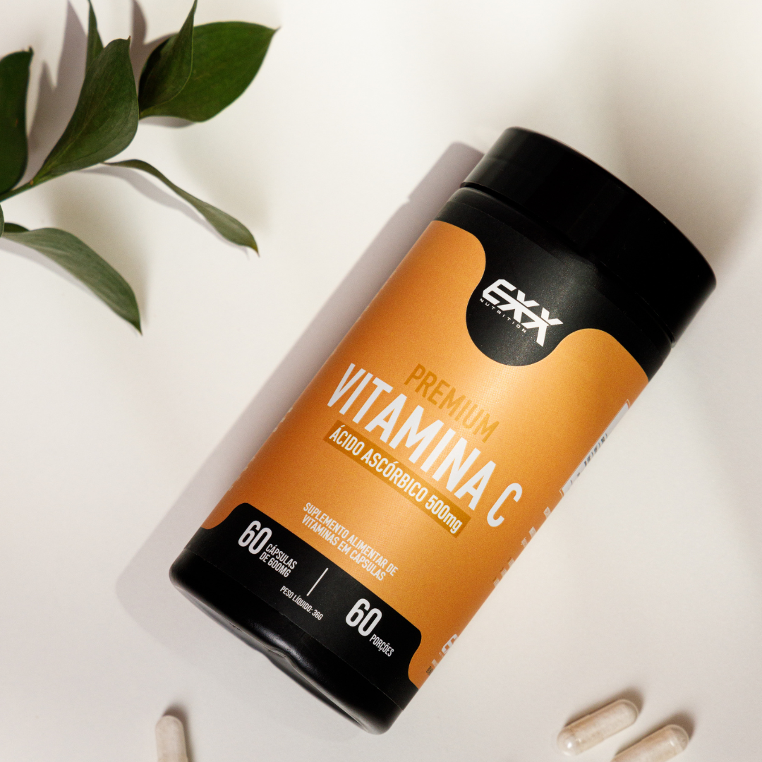 Vitamina C 500mg Ácido Ascórbico Vegano 60 caps -Exx Nutrition