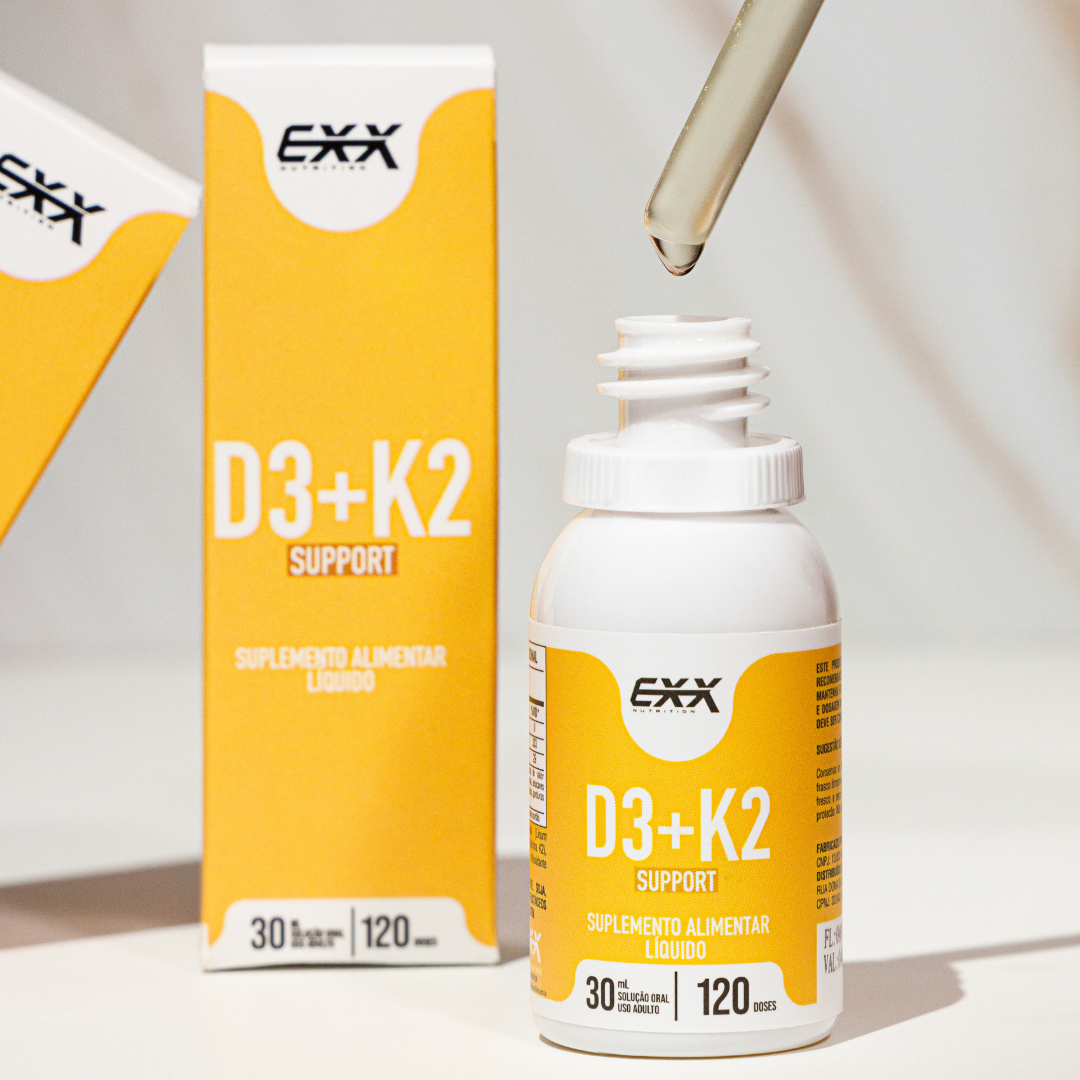 Vitamina D3 + K2 120 Doses Sem Sabor 30ml Em gotas - Exx Nutrition